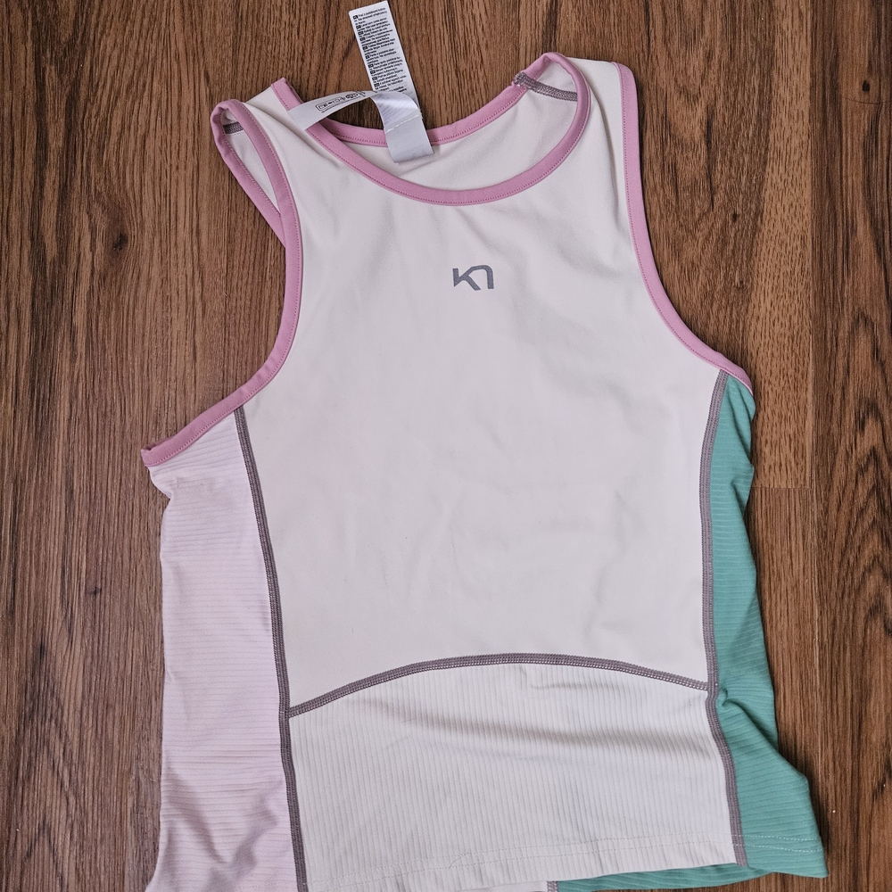 Kari Traa Pink and Green Tank Top